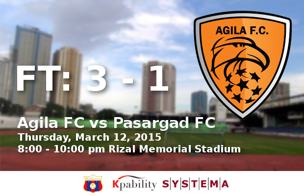 Latest Victory - Agila FC 3 – 1 Pasargad